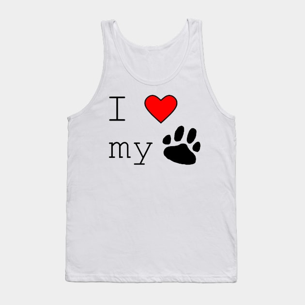 I love my dog Tank Top by Simple D.